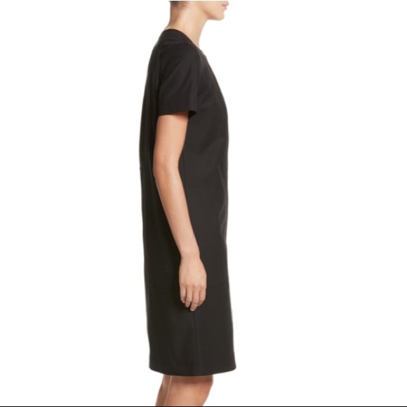 Lafayette 148 Black Short Sleeve Archie Zip Dress - Picture 4 of 7